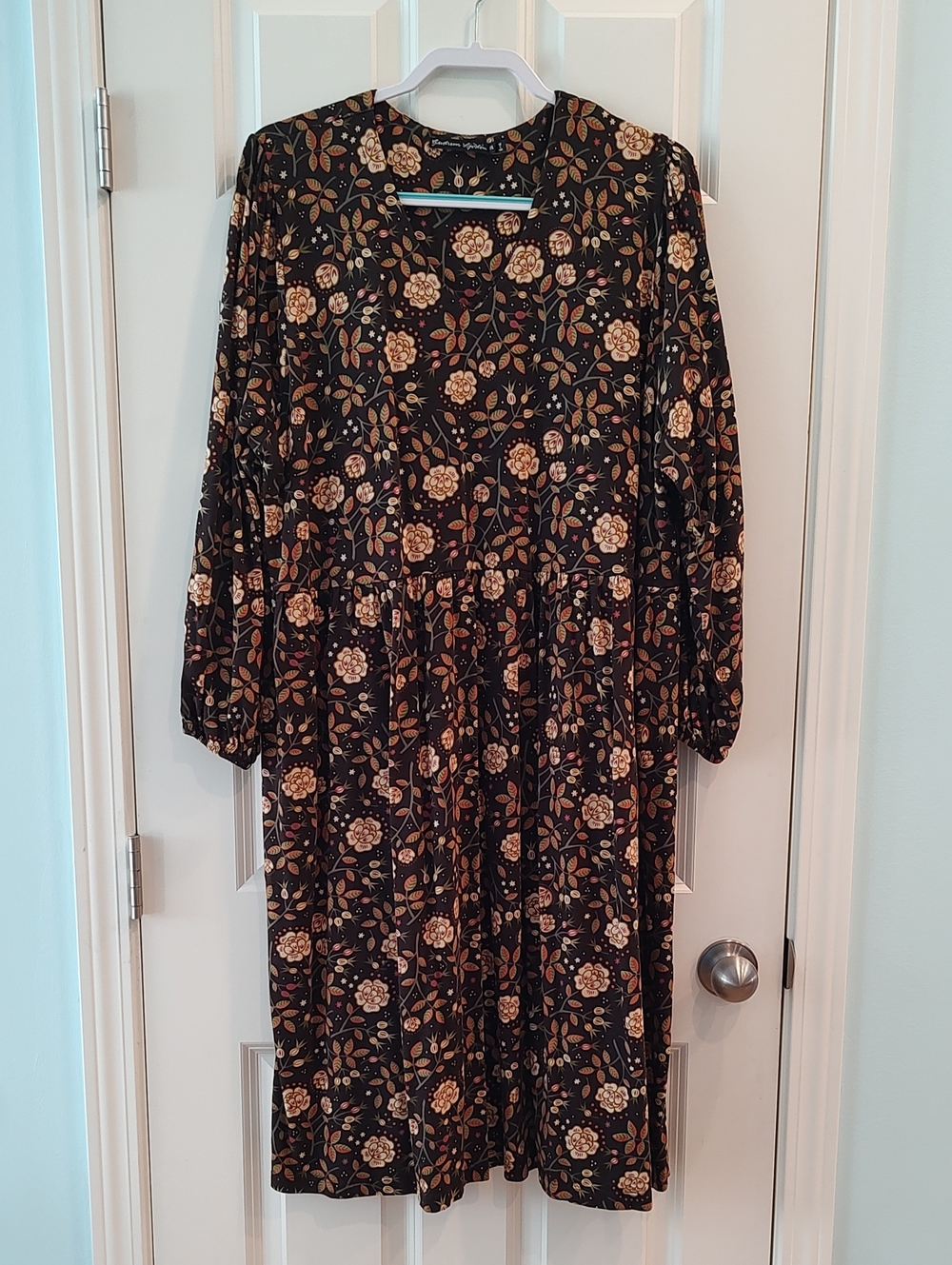 Gudrun Sjöden Black Floral Midi Dress